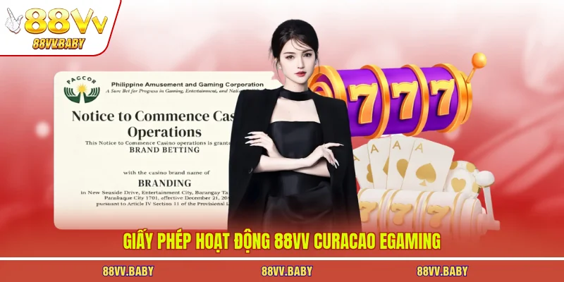 Giấy phép hoạt động 88VV Curacao eGaming